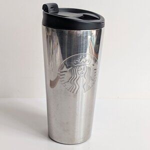 Starbucks Mermaid Lidded Stainless Steel Tumbler Drinking Cup Mug 16oz